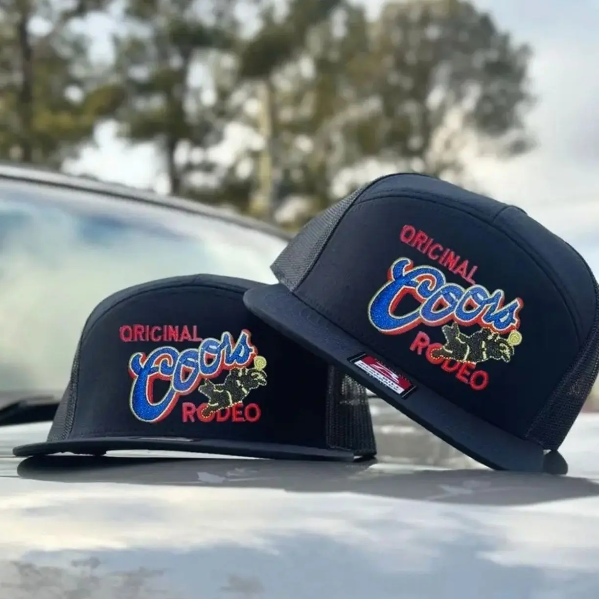 Original Coors Rodeo Trucker Hat | Vintage Western 7 Panel Mesh Snapback |Gift For Him, Gift For Her