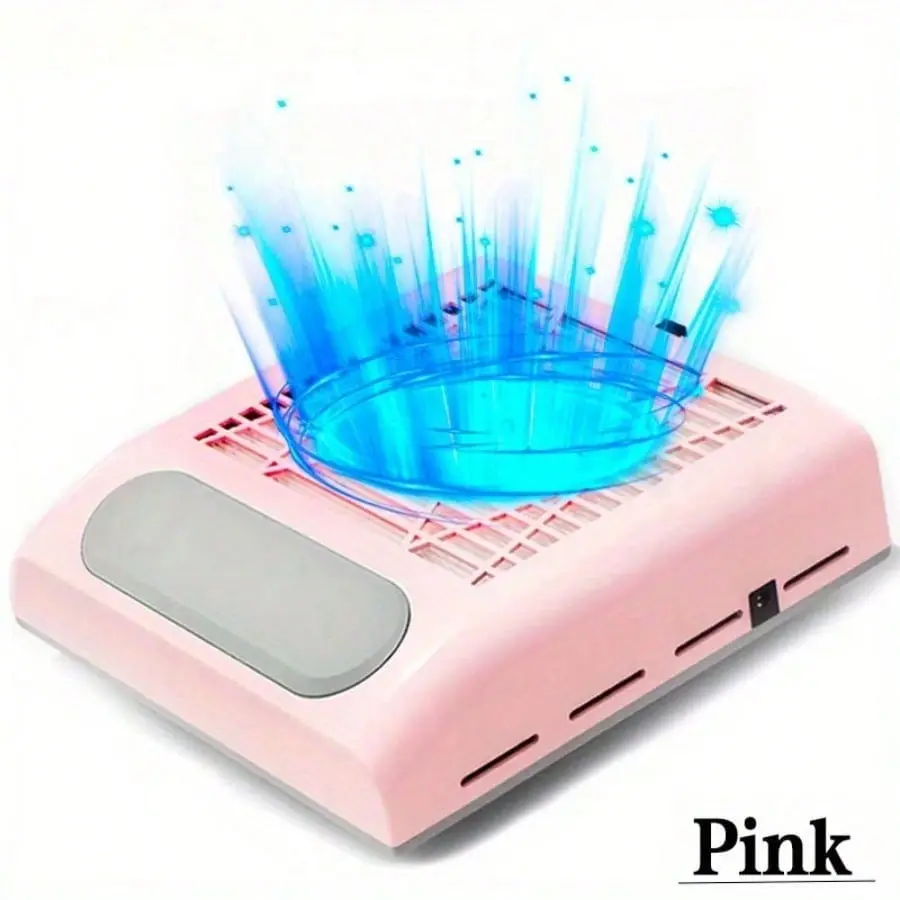 80W Nail Dust Collector Vacuum with Powerful Suction and Reusable Filter, Compact Pink Manicure Cleansing Extractor for Professional Salon Use, Vacuum Cleaner, Nail Art, Nail Care, Diy Nails At Home