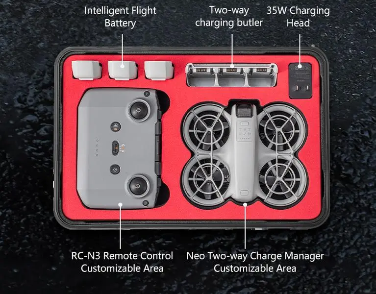 DJI NEO dedicated ABS explosion-proof and water-resistant tank that can be carried by hand or crossbody