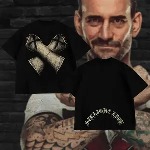 CCMA STORE CM Punk Wwe Heavy Cotton T-shirt, Wwe Shirt, Boxing Fight Night Shirt Fan Apparel, men's t shirts, graphic tee, unisex graphic, Gift For Boxing Fan Menswear Breathable Print