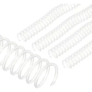20mm(3/4") Plastic Spiral Binding Coils 20 Pcs 170 Sheet Capacity 3:1 Pitch Binding Spirals for Binding Paper Sheets Transparent