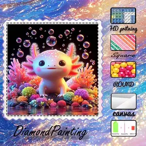 DIY 5D Flannel Diamond Painting Kit, AB Drill, Fairy Dust Drill, Crystal Drill, Little Mermaid, Coral, Bubbles, Diamond Embroidery, Special Craft Diamond Art Kit, Wall Decor, Handmade Gifts, Gift for Family, Loved Ones, Friends