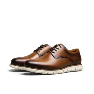 DESAI Men Leather Casual Business Shoes Breathable Comfortable Soft Sole All Day Comfort OS6501