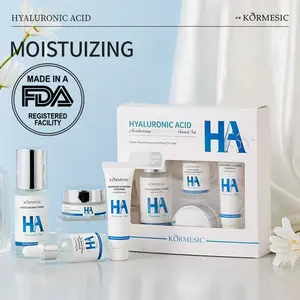 【Clearance Sale】Hyaluronic Acid  Skin Care Set For Women & Girls，4Pcs/Set with Cleanser, Hyaluronic Acid Face Serum, Hyaluronic Acid Cream, Toner, Skincare Gift Set