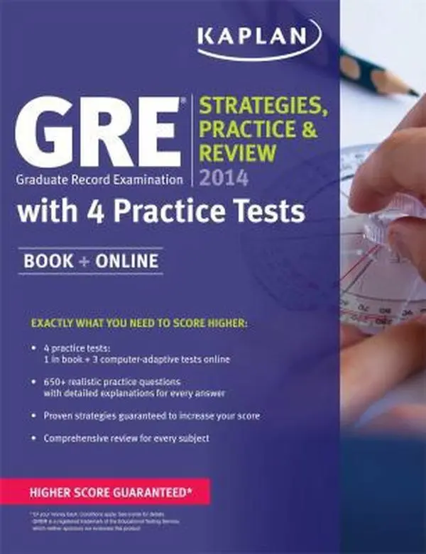 USED-Kaplan GRE® 2014 Strategies, Practice, and Review with 4 Practice Tests: Book + Online (Kaplan GRE, Graduate Record Examination) by Kaplan (Paperback)