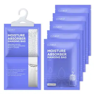 Clevast Hanging Moisture Absorber Boxes, 6x430g, Moisture Absorber Packets,  Dehumidifier Box or Bag for Closet, Unscented Hanging Humidity Absorber in Wardrobes, Bedrooms, Bathrooms, RV