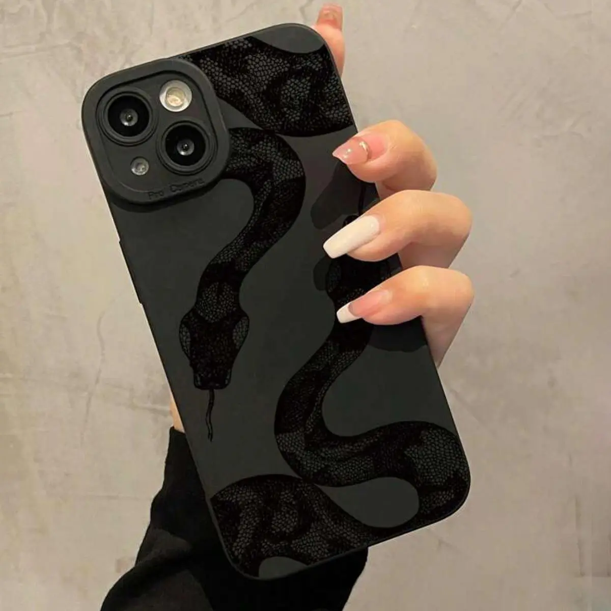 Creative Snake Pattern Phone Case, TPU Full Body Drop-resistant Phone Protector, Decorative Phone Protective Cover Compatible with iPhone X 11 12 13 14 17 Pro Max Plus Installation Protection
