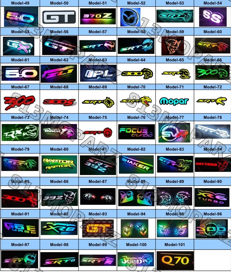 Custom RGB Logo For Any Car Personalized Easy Installation