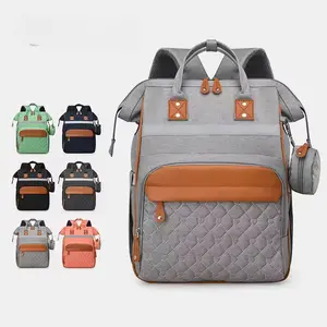 Mummy Bag Backpack-Multifunction Travel Baby Diaper Bag, Insulated Bottle Holders & Pacifier Case, Large Capacity, Waterproof Diaperbag