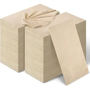 500 Packs Disposable Paper Napkins Bulk  Paper Towels Disposable Hand Towels for Bathroom Eco Unbleached Brown Dinner Napkins