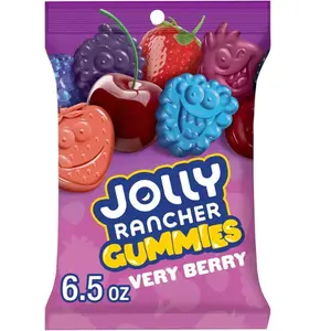 Soft Sweet Chewy Strawberry-Cherry Flavored Gummy Candy, 6.5 oz Bag, Adult-Friendly Snack