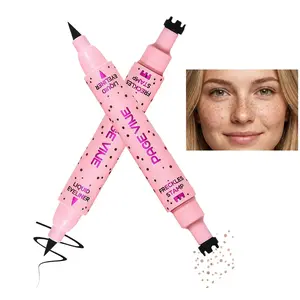 Waterproof Freckles Pen: Faux Freckle Stamp and Fine Tip Eyeliner for Realistic, Long-Lasting Freckles and Effortless Makeup, Perfect for Daily Wear clean