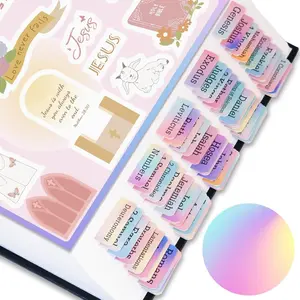 Bible Tabs with Unique Stickers, Bible Tabs for Women, Laminated Bible Tabs, Christian Gifts, Large Print Bible Tabs for Easy Navigation, Bible Book Index Tabs Labels, Bible Study Supplies