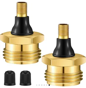 Brass RV Blow Out Plugs (2 Pcs) – Air Hose Friendly for Camper/Motorhome Winter Water Line Protection Faucets Taps