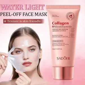 Niacinamide Collagen Hydrating Peel-Off Mask. This peel-off mask deeply hydrates and smooths the skin, gently exfoliating, brightening, and caring for all skin types. 75ml.