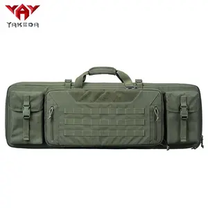 YAKEDA KF-105B Tactical Gun Bag, Olive Green, with MOLLE Straps and Side Pockets for Tactical Equipment, Utility-Focused Hunting Gear Storage Bag