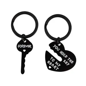 Cute Heart Keychain Set for Couples Perfect Matching Gift for Lovers