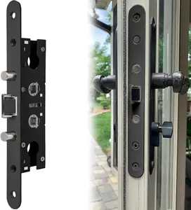 2 Point Bolt Mortise Lock  Replacement Parts Fit Pella Storm Door Handleset, Black