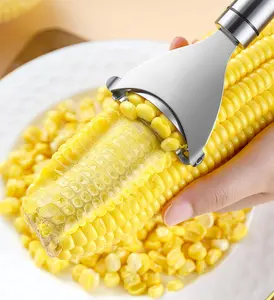 Premium Stainless Steel Corn Peeler - Professional Corn Cob Stripper Tool - Ultra Sharp Corn Kernel Remover for Fresh Corn on the Cob - Durable Kitchen Gadget for Salads & Cooking