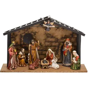 Kurt Adler Porcelain Nativity Figures Table Piece Set, 10 Pieces