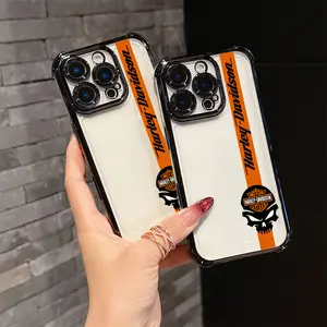Harley-Davidson Phone Case Suitable for iPhone 17 16e 16 15 14 13 12 11 Mini Pro Max Air X XR XSMAX 8 7 Plus Anti Fall Protective Transparent Soft Back Cover