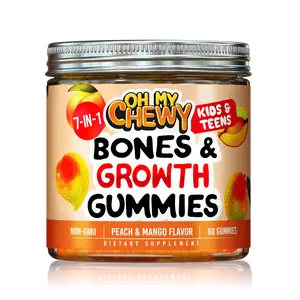 Bones & Growth Fluffy Gummies – Bones Support for Kids & Teens (Ages 5-19) with Calcium, D3, K2 & More Healthcare Dietary Supplements Vitamins Natural outdoorfun