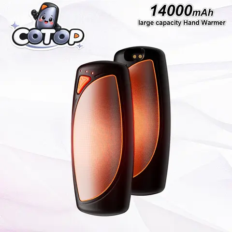 COTOP 14000mAh 2-Pack Rechargeable Hand Warmers, Ultrathin Fast Heating, AI Smart Chips, UL Certified, Pocket-Sized Power Solution, Golf/Camping Essential, Men’s Christmas Gifts, Last Minute Christmas Gifts,techvibes