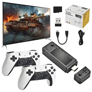 X9 Pro 256G Retro Game Stick 4K,Preloaded Game Console Compatible With 64+ Simulators, 2.4G Two Wireless Controllers, Plug and Play Retro TV Games