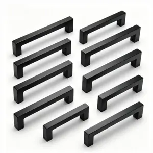 Aluminum Alloy Door Handle, Drawer Pull, Silver Color Closet Knob, Furniture Hardware, Door Handles Interior for Home Renovation
