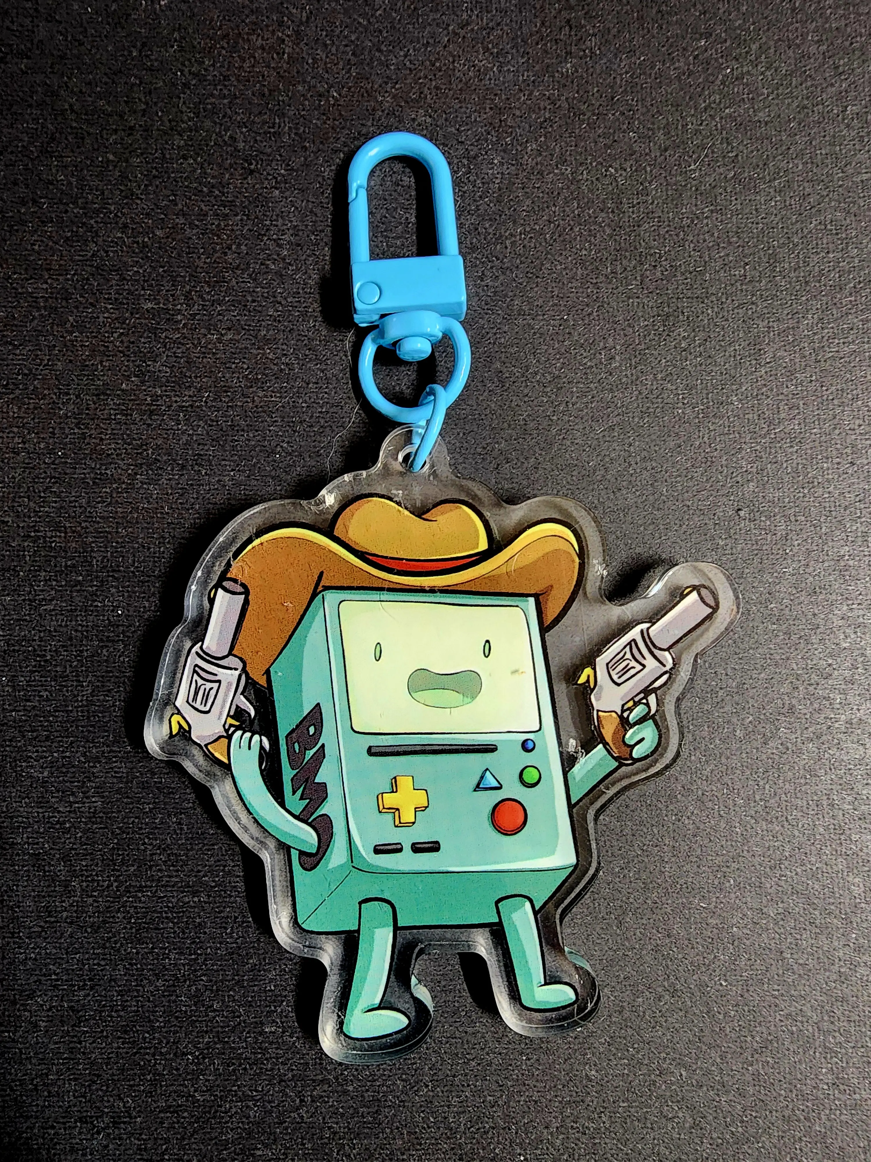 Cowboy BMO Keychain -  Keychain with Sturdy Loop for Easy Attachment Lightweight & Compact Modern Design for Daily Use