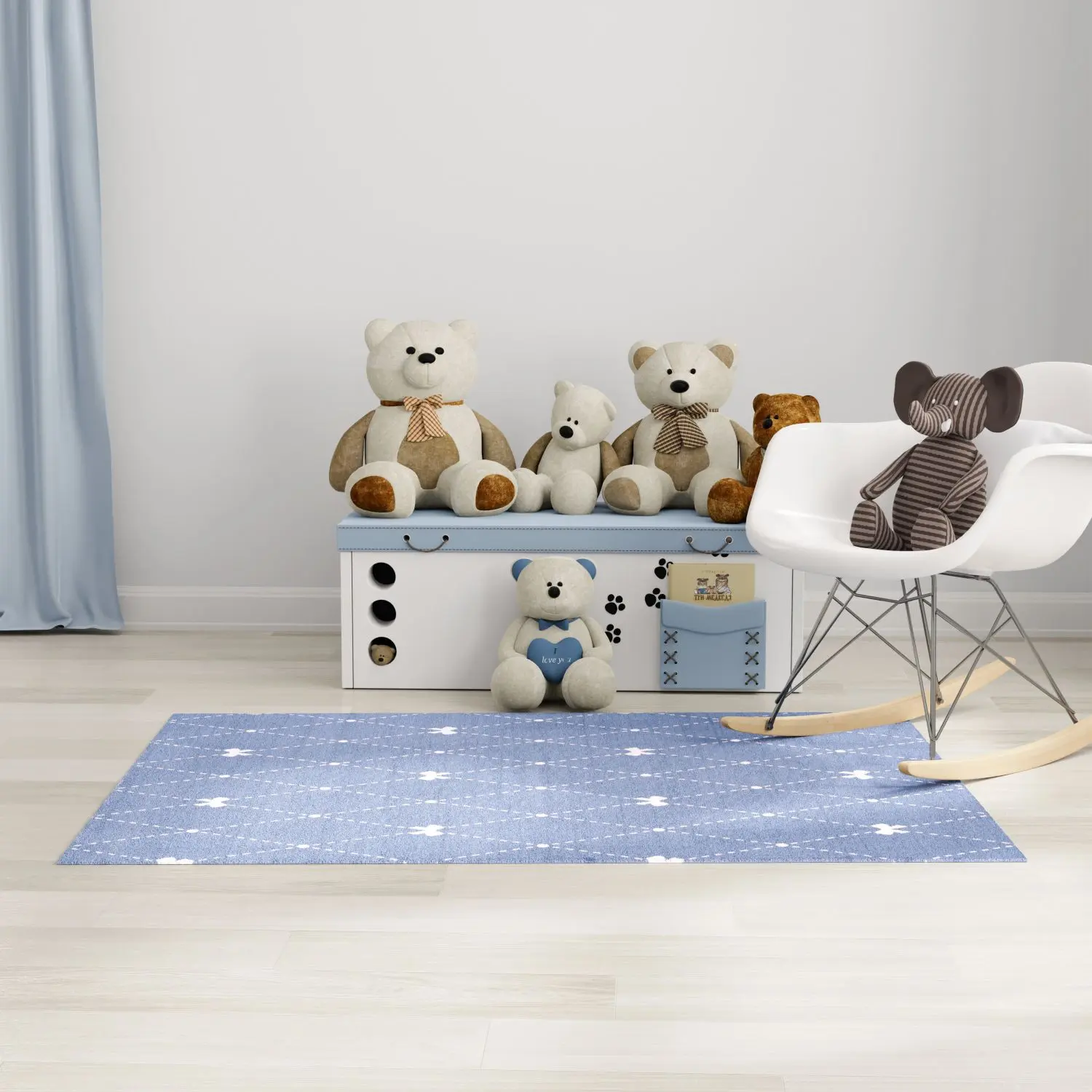 Nourison Imagination 5' x 7' Blue Kids Indoor Rug Nourison Imagination 5' x 7' Blue Kids Indoor Rug