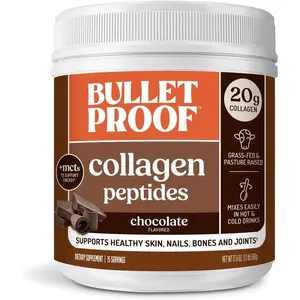 Bulletproof Chocolate Collagen Protein Powder with MCT Oil, 19g Protein, Collagen Peptides for Skin, Bones & Joint Health, 17.6 oz