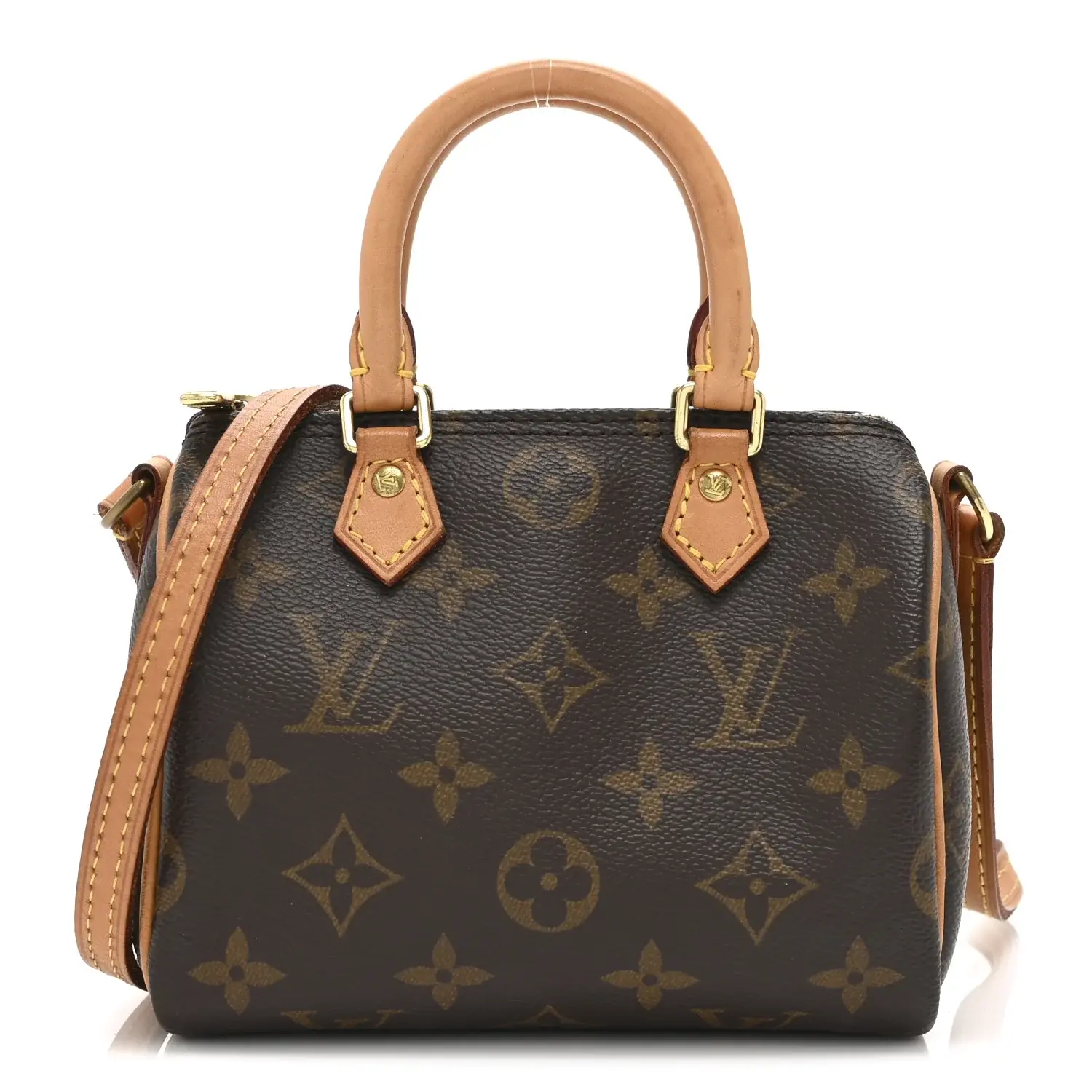 Pre-owned Louis Vuitton canvas Shoulder Bags Monogram Nano Speedy