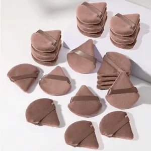 Triangle Shaped Makeup Sponge, 24pcs/set Soft Makeup Sponge, Professional Makeup Tools for Women & Girls, Cosmetic Tools for Daily Use, Brown/Pink Beauty Products, Triangle Powder Puff