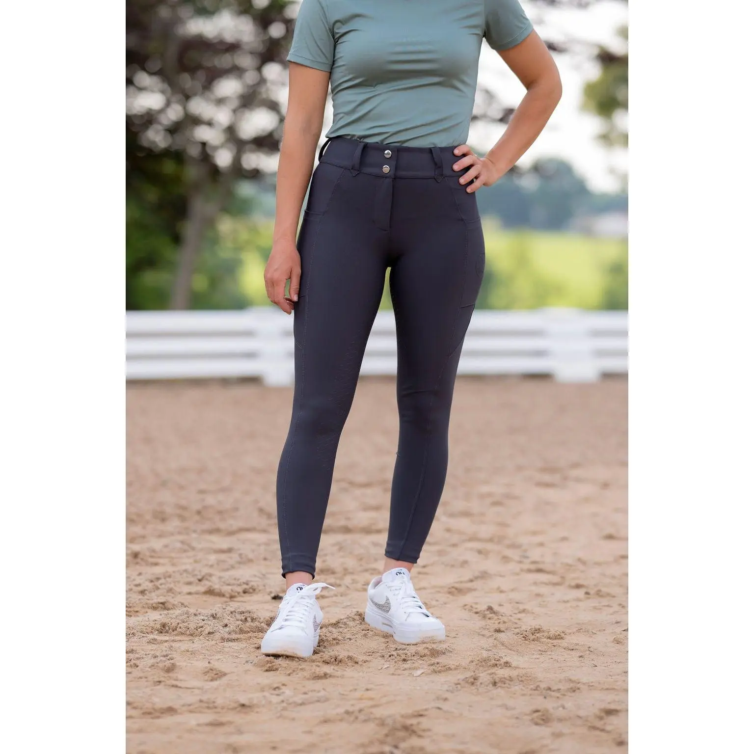 Lux Zip Breeches | Charcoal Lux Zip Breeches | Charcoal
