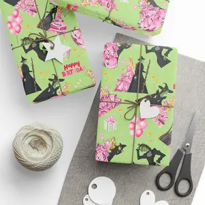 Wicked Birthday Gift Wrapping Papers  - Wicked Christmas Wrapping Paper - Glam Green Gift Wrap for Christmas & Birthday Presents - Christmas Holiday Paper - Gift For Her - Wrapping For Every Seasons