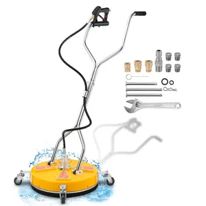 Tool Daily 20" Pressure Washer Surface Cleaner Dual Handle,Power Washer Surface Cleaner Attachment with 4 Wheels, Pressure Washer Accessory for Driveway Sidewalk Curb Deck Patio Cleaning, 4500PSI