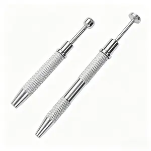 2 Pieces Mini Jewelry Tweezer, Portable Jewels Pick-up Tool with 4 Claws, Metal Gripping Tools for Beading, Watch, Eyeglass Repair, Heavy Duty, Stainless Steel Tweezers, Hand Tools, Hardware