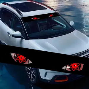 1PC Trendy Cartoon Eye Pattern Car Sticker Is Waterproof, Durable and High-quality. Suitable for Car Front Windshield Trucks SUV Creative Car Front Windshield Sunshade Decorative Sticker Gloss Vinyl Decal To Enhance Vehicle Recognition.