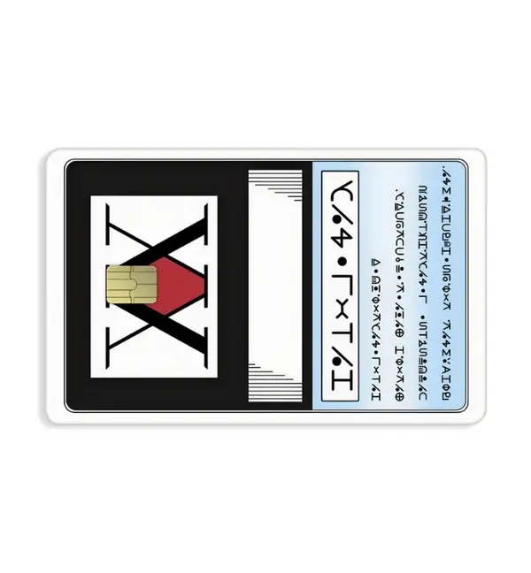 Card Skin Hunter x Hunter License, Anime Cosplay Debit Card Sticker, Otaku Wallet Decal