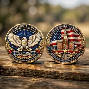 1776-2026 Semiquincentennial Challenge Coin -  250th Anniversary Coin American Eagle Metal Coin Gift