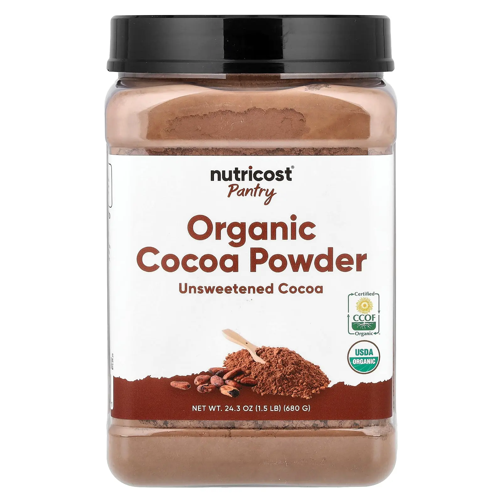Nutricost Pantry, Organic Cocoa Powder, Unsweetened, 24.3 oz (680 g) Nutricost Pantry, Organic Cocoa Powder, Unsweetened, 24.3 oz (680 g)