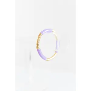 lilac gold cleo, 6mm