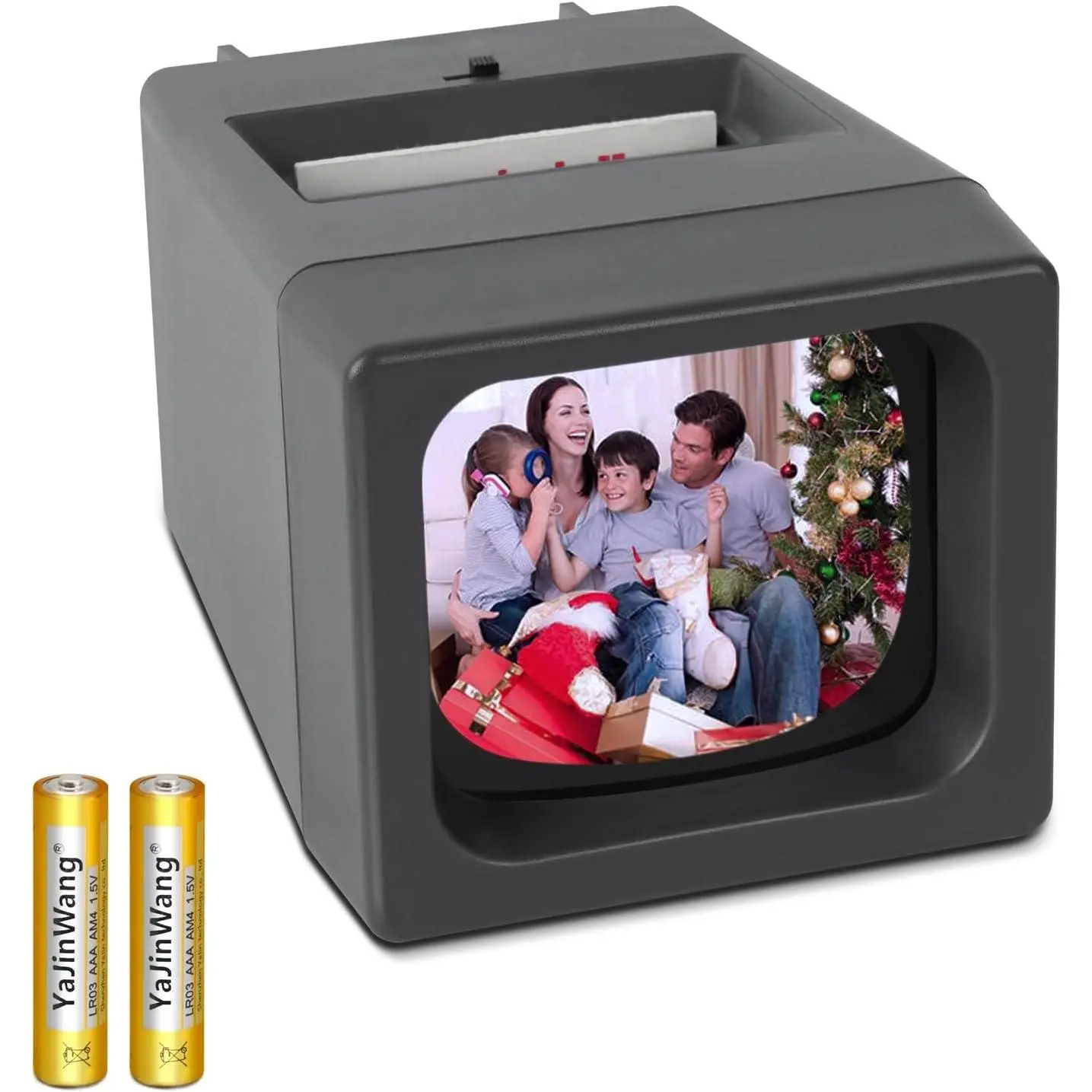 35 mm Film & Slide Viewer, 2X LED Illuminated Viewing Slide Projector for Old Slides and 35mm Film Negatives(2 AAA  Included)