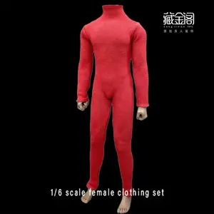 In Stock CJG-M013 1/6 Scale Fashion Basic Versatile Solid Color Base Jumpsuit For 12inchs Male Soldier Action Figures Body