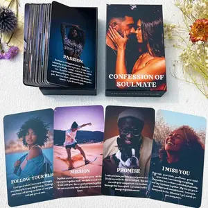 Love Oracle Cards, 1 Box Tarot Cards for Couples, Twin Flames Reading to Get Clarity and Secret or Hidden Messages, Fun Card Games for Adults, Party Game Cards