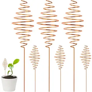 6 Pack Electroculture Plant Stakes Long Copper Garden Stakes Soft Copper Electro Culture Gardening Wire for Gardening Growing Plants and Vegetables