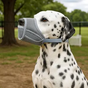 Pet Dog Muzzle Mesh Fabric, Breathable Non-Nose Blocking, Anti-Biting and Barking, Prevents Chewing and Swallowing, Adjustable Pet Training Gear