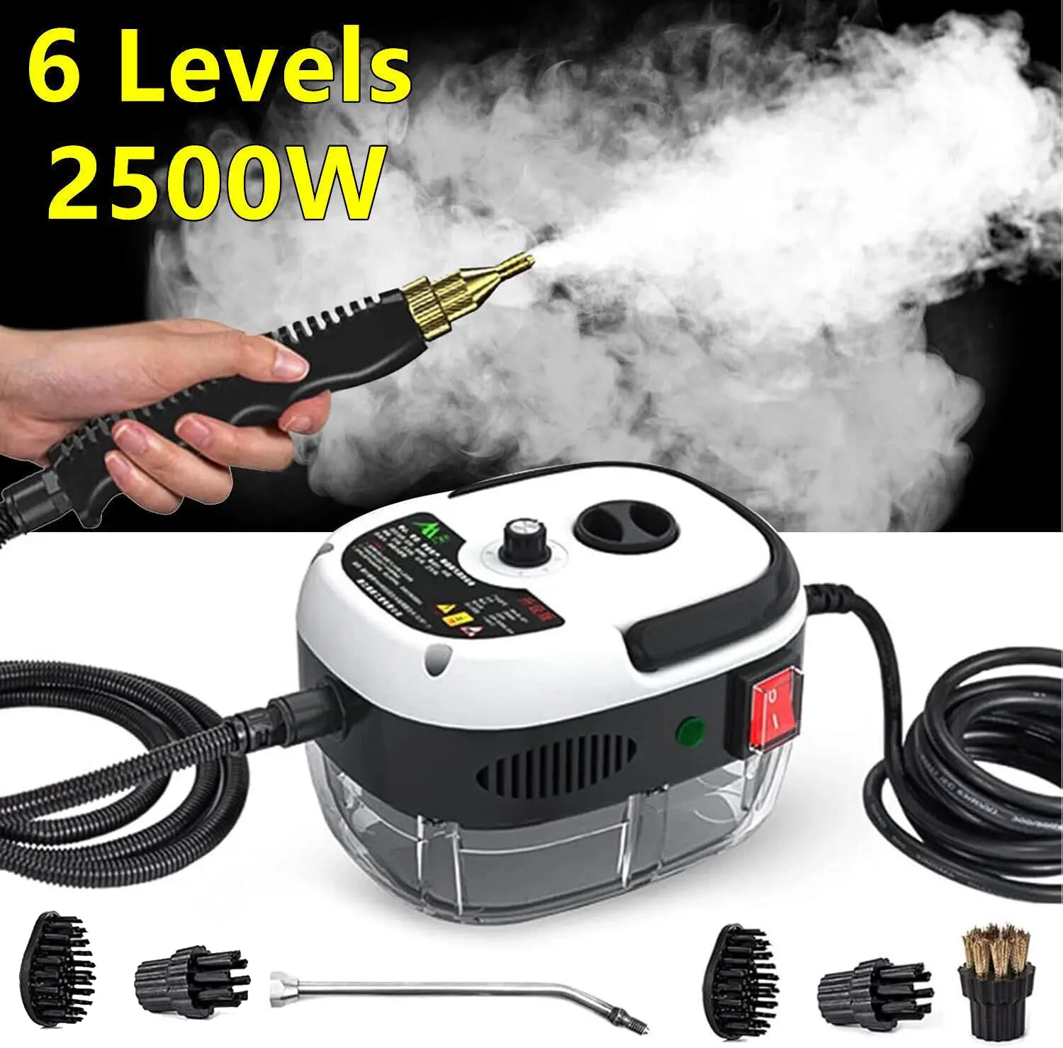 2500W Model Handheld High-Pressure Steam Cleaner - High-Temp Steam, Chemical-Free Deep Cleaning Tool for Kitchen Cleaning Supplies & Car Maintenance