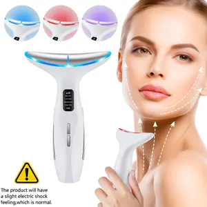 Microcurrent Color Light Heat Therapy Neck Massager, 4 Massage Modes, 3 Intensity Levels, Blue Light, 45°c Constant Temperature